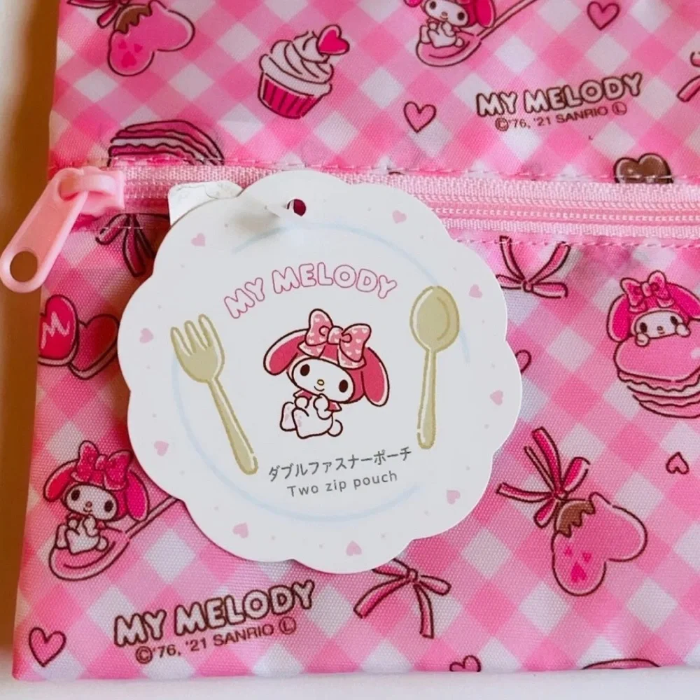 Sanrio My Melody Pink 2 Pocket zipper pouch